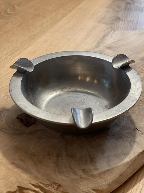 Tinnen asbak rond, Antiek en Kunst, Antiek | Tin, Ophalen of Verzenden