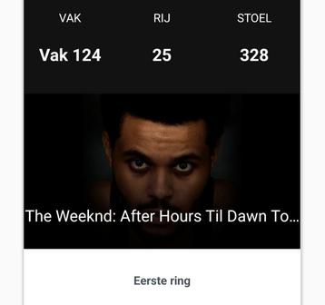 1x The weeknd zitticket Zaterdag 18 Juli 2026 1e ring beschikbaar voor biedingen