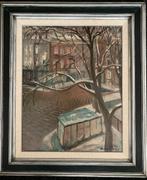 Rotterdam in de winter door Hannie Bouman, Antiek en Kunst, Ophalen of Verzenden