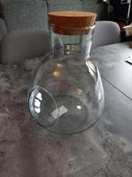 Glazen vaas met kurk / planten terrarium, Huis en Inrichting, Glas, Zo goed als nieuw, Ophalen