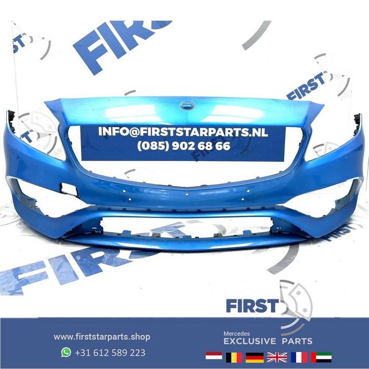 W176 BUMPER FACELIFT AMG VOORBUMPER BLAUW ZWART WIT GRIJS GR, Auto-onderdelen, Carrosserie en Plaatwerk, Bumper, Mercedes-Benz