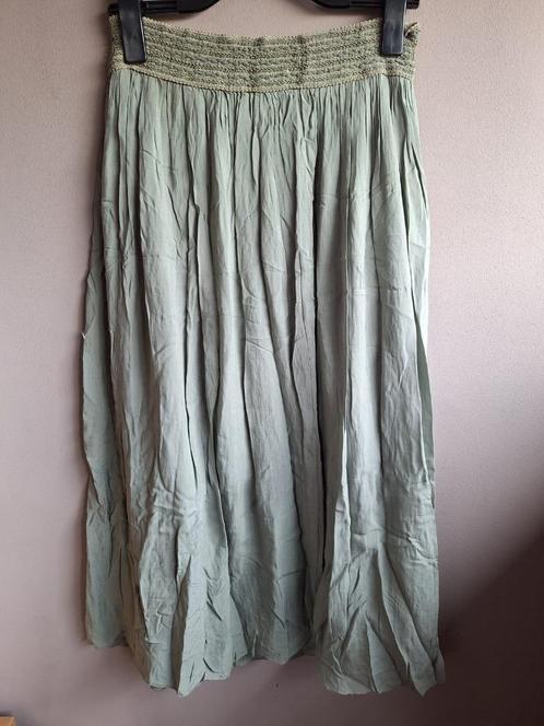 Nieuwe lange groene stretch boho rok, maat M, Kleding | Dames, Rokken, Nieuw, Maat 38/40 (M), Groen, Onder de knie, Ophalen of Verzenden