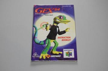 Nintendo 64 (N64): Gex 64 - Enter the Gecko (Handleiding) beschikbaar voor biedingen