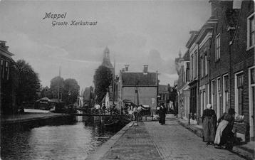 AZ242 Meppel Grote Kerkstraat 1910 uitg. Huisman  beschikbaar voor biedingen