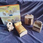 Poppenhuis Slaapkamer Set - Houten Meubels, Kinderen en Baby's, Speelgoed | Houten speelgoed, Ophalen of Verzenden, Zo goed als nieuw