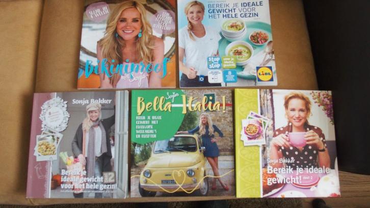 5x Sonja Bakker - Dieet, slank in 4 weken enz - afvallen, Boeken, Gezondheid, Dieet en Voeding, Zo goed als nieuw, Dieet en Voeding