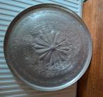 Groot metalen dienblad, Huis en Inrichting, Woonaccessoires | Dienbladen, Ophalen of Verzenden, Zo goed als nieuw, Rond, Metaal