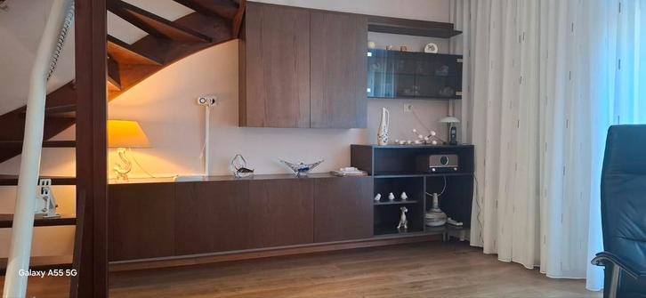 Banz bord zwevende hangkast donkerbruin verschillende diepte, Huis en Inrichting, Kasten | Dressoirs, Zo goed als nieuw, 25 tot 50 cm