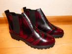 NIEUW Esprit enkel laarzen 41 zwart rood leer Chelsea boots, Verzenden, Lage of Enkellaarzen, Nieuw, Rood