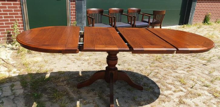 Bannink Jugendstil kersenhout eetkamer tafel, Antiek en Kunst, Antiek | Meubels | Tafels, Ophalen