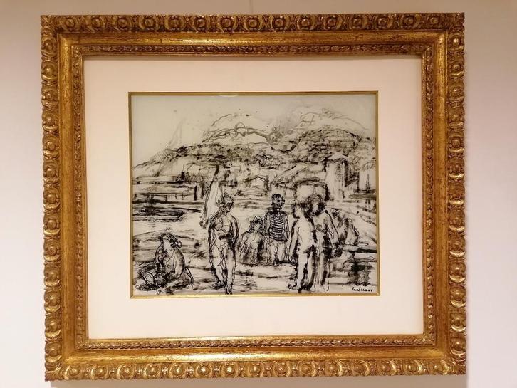 Inkt op plexi van Paul Maas - zeer bijzonder werk, Antiek en Kunst, Kunst | Schilderijen | Klassiek, Ophalen of Verzenden