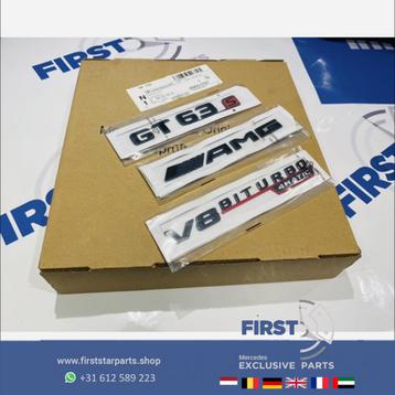 X290 GT 63 S 4MATIC+ AMG LOGO SET ZWART EMBLEMEN SET Mercede beschikbaar voor biedingen