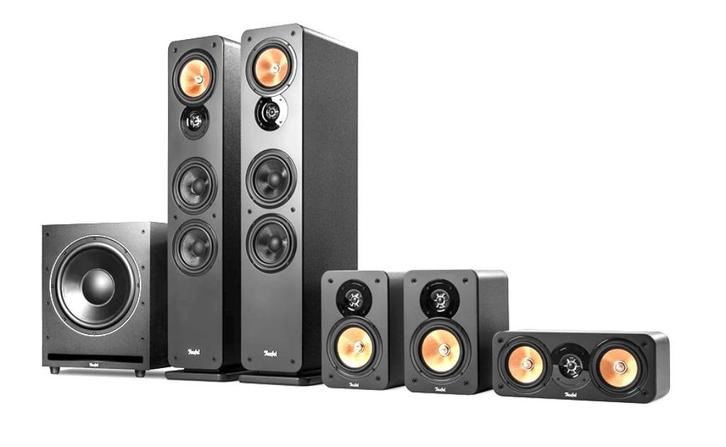 Teufel Ultima 40 Surround Power Edition 5.1 + Denon X1700H, Audio, Tv en Foto, Home Cinema-sets, Zo goed als nieuw, Overige spelers