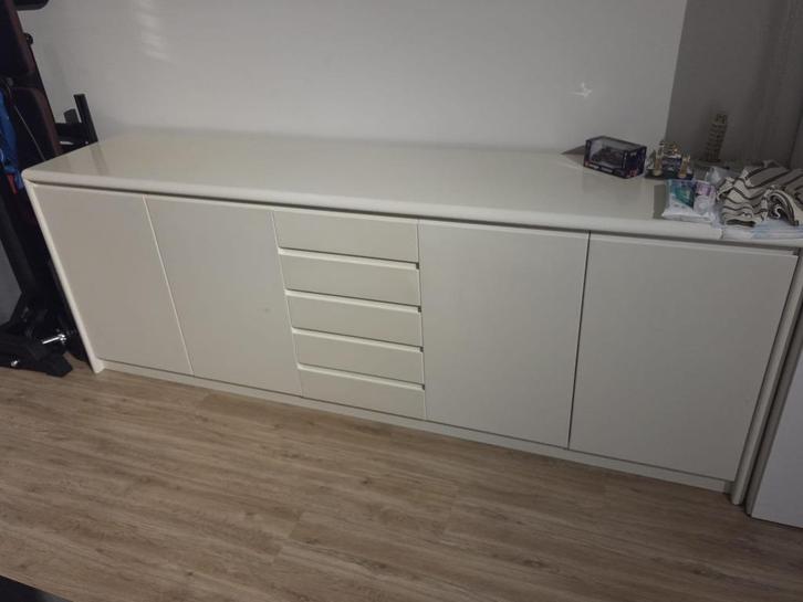 Dressior - Wit, klassiek, Huis en Inrichting, Kasten | Dressoirs, Gebruikt, 200 cm of meer, 25 tot 50 cm, Met lade(s), Met deur(en)