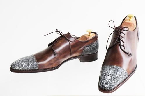 Gloednieuw! Harris in kostbaar en zeldzaam segrijn in 11= 45, Kleding | Heren, Schoenen, Nieuw, Veterschoenen, Overige kleuren