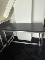 IKEA Tafel/Bar - Zwart Blad, Chrome Onderstel, Ophalen of Verzenden, Gebruikt, Bureau