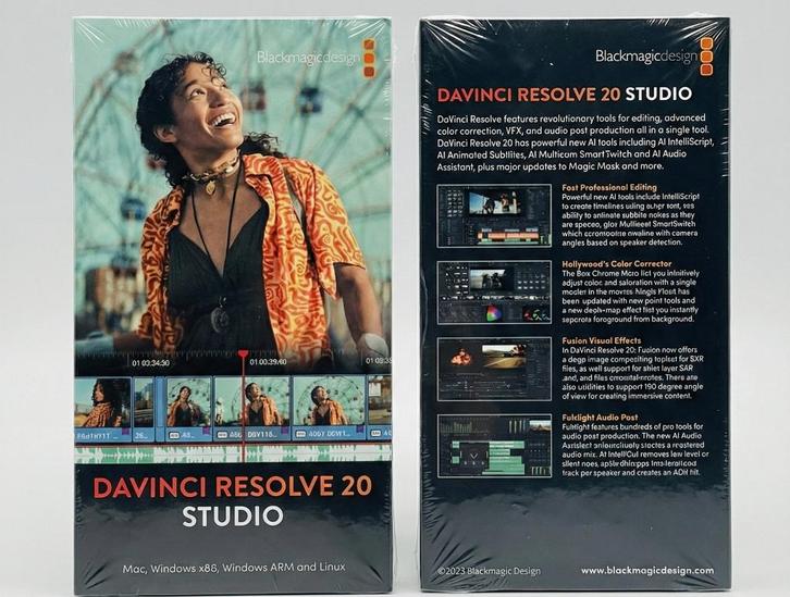 DaVinci Resolve Studio 20 - NIEUW (Sealed), Computers en Software, Ontwerp- en Bewerkingssoftware, Nieuw, MacOS, Windows, Linux