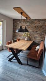 Compleet eetkamerset met bank + 3 stoelen, Huis en Inrichting, Ophalen, Gebruikt, 4 tot 6 stoelen