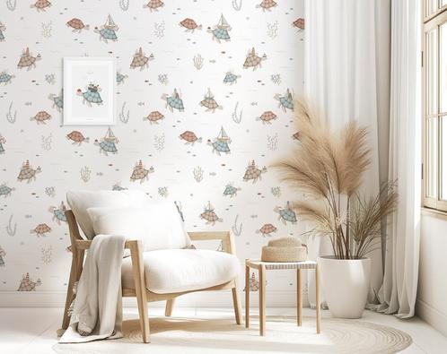 Kinderbehang Schildpadden in de Zee Lilipinso, Kinderen en Baby's, Kinderkamer | Inrichting en Decoratie, Nieuw, Wanddecoratie