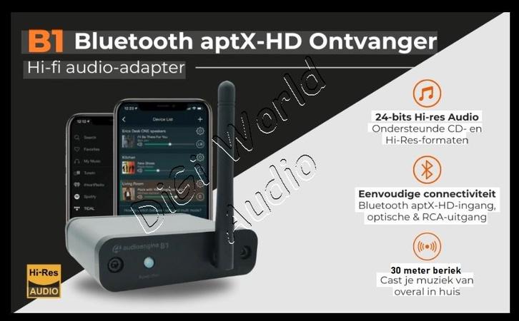 Audioengine B1 Next Gen Bluetooth-muziekontvanger, Audio, Tv en Foto, Luidsprekers, Nieuw, Minder dan 60 watt, Overige merken