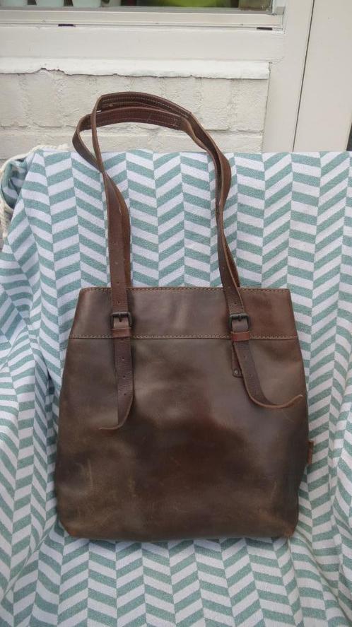 Aunts & Uncles, leren tas, schoudertas, shopper, laptoptas, Sieraden, Tassen en Uiterlijk, Tassen | Schoudertassen, Gebruikt, Overige merken