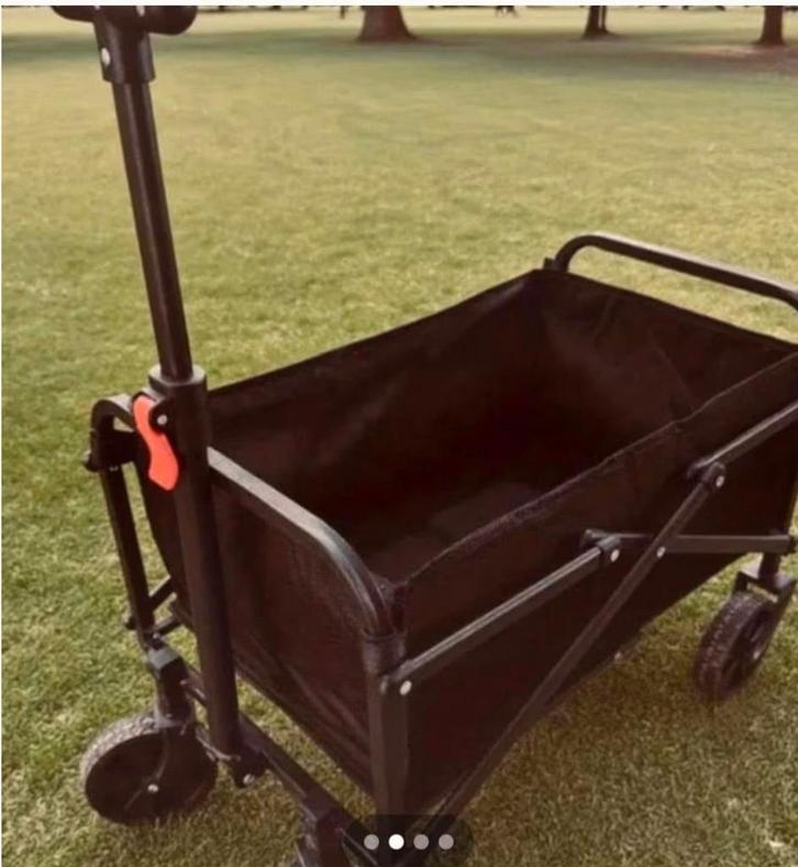 Zwarte Opvouwbare Bolderkar - Nieuw!, Caravans en Kamperen, Bolderkarren, Nieuw, Opvouwbaar, Ophalen of Verzenden