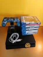 Sony Ps4 500GB + Controller/Dock + 10 games, 1 speler, Ophalen of Verzenden, Zo goed als nieuw, ,