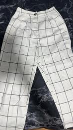 Witte broek met ruitjes, Kleding | Dames, Broeken en Pantalons, Wit, Ophalen of Verzenden, Zo goed als nieuw, Maat 36 (S)