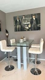 4 Witte Barkrukken - 2 jaar oud, Kunststof, Gebruikt, In hoogte verstelbaar, 60 tot 90 cm