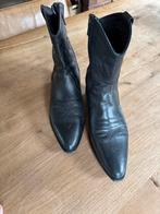 Zwarte leren enkellaarsjes maat 40, Ophalen of Verzenden, Zo goed als nieuw, Zwart, Lage of Enkellaarzen