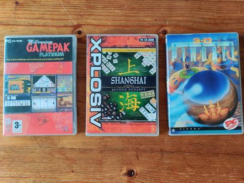 3X pc/cd-roms: gamepak / shanghai / pinball, Spelcomputers en Games, Games | Pc, Gebruikt, 1 speler, Vanaf 3 jaar, Eén computer