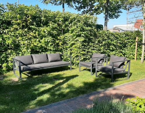 5 persoons loungeset (evt incl kussens), Tuin en Terras, Tuinsets en Loungesets, Zo goed als nieuw, Loungeset, Aluminium, 5 zitplaatsen