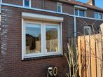 Hardhouten raam inclusief kozijn te koop, Doe-het-zelf en Verbouw, Glas en Ramen, Ophalen, Gebruikt, Gevelraam of Ruit, Dubbelglas