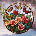 Raamhanger Rozen met Vlinders, Tuin en Terras, Tuinwanddecoratie, Ophalen of Verzenden, Nieuw