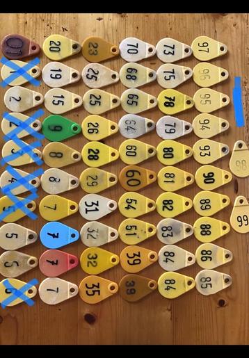 56 Stuks nummer voor oa schaao. Merk : Dalton, prima, horka. beschikbaar voor biedingen