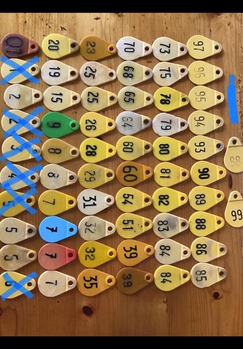 56 Stuks nummer voor oa schaao. Merk : Dalton, prima, horka., Dieren en Toebehoren, Overige Dieren-accessoires, Nieuw, Ophalen of Verzenden
