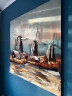 Metalen Schilderij - Windmolens 3D, Antiek en Kunst, Kunst | Schilderijen | Abstract, Ophalen