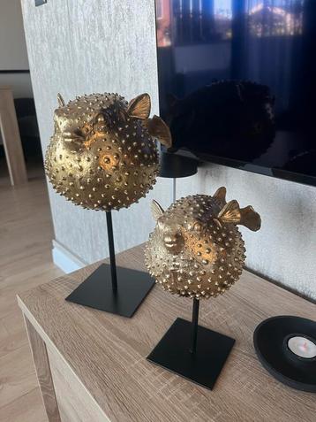 Gouden Kogelvissen Set - Woondecoratie beschikbaar voor biedingen