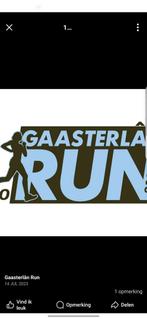 Gezocht startbewijs halve Marathon Gaasterlan Run, Ophalen of Verzenden, Nieuw, Overige typen, Overige merken
