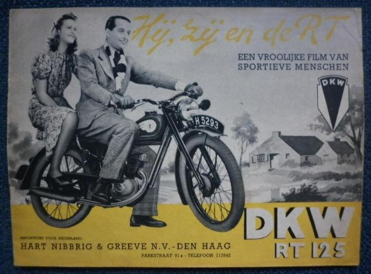DKW RT125 brochure vooroorlogs motor (dkw11z), Motoren, Handleidingen en Instructieboekjes, Overige merken, Ophalen of Verzenden