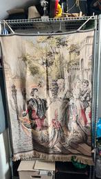 Antiek wandkleed/gobelin romantische afbeelding (125x90 cm), Ophalen