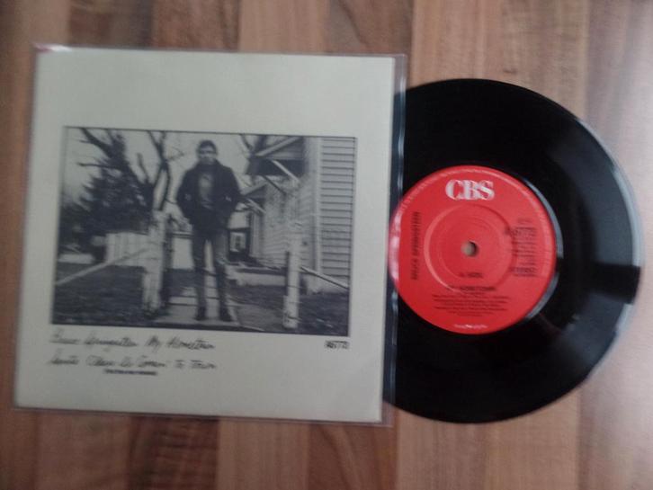 single Bruce Springsteen – My Hometown/Santa Claus Is, Cd's en Dvd's, Vinyl Singles, Gebruikt, Single, Rock en Metal, 7 inch, Ophalen of Verzenden