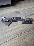 WNF Verzilverde Beeldjes - Neushoorn & Zeehond, Tuin en Terras, Tuinbeelden, Ophalen of Verzenden, Gebruikt, Metaal, Dierenbeeld