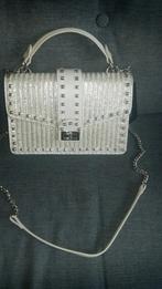 Nieuw zilver hand schoudertas met studs, Ophalen of Verzenden, Nieuw, Wit, Schoudertasje