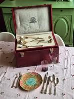 Art Nouveau Wellner Bestek couvert Verzilverd in Koffer, Gebruikt, Overige kleuren, Ophalen of Verzenden, Met slot