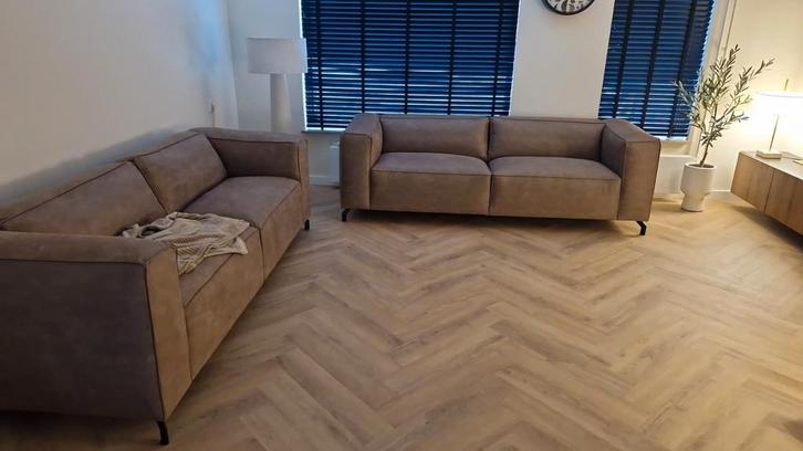 Bankstel Goossens  1 x 3.5 zits,, Huis en Inrichting, Banken | Bankstellen, Zo goed als nieuw, Rechte bank, Driepersoons, 75 tot 100 cm