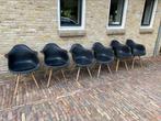 6 zwarte kuipstoelen, Ophalen, Kunststof, Gebruikt, Zwart