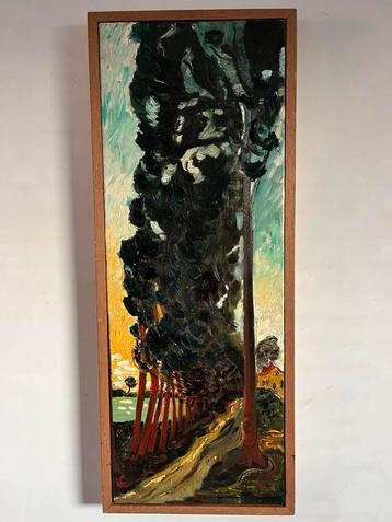 Olieverf schilderij op doek “ Dujkhuisje” beschikbaar voor biedingen