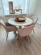 Landelijke/ brocante eettafel, Huis en Inrichting, Tafels | Eettafels, Ophalen, Zo goed als nieuw, Rond, 100 tot 150 cm