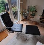 lounge chair met hocker, Ophalen, Gebruikt, Leer, Moodern
